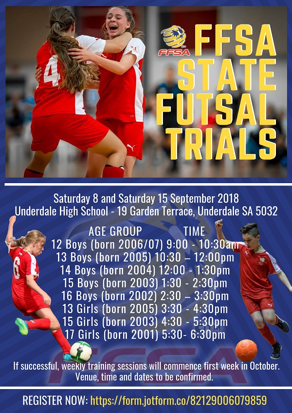 State Futsal Trials Flyer 2018
