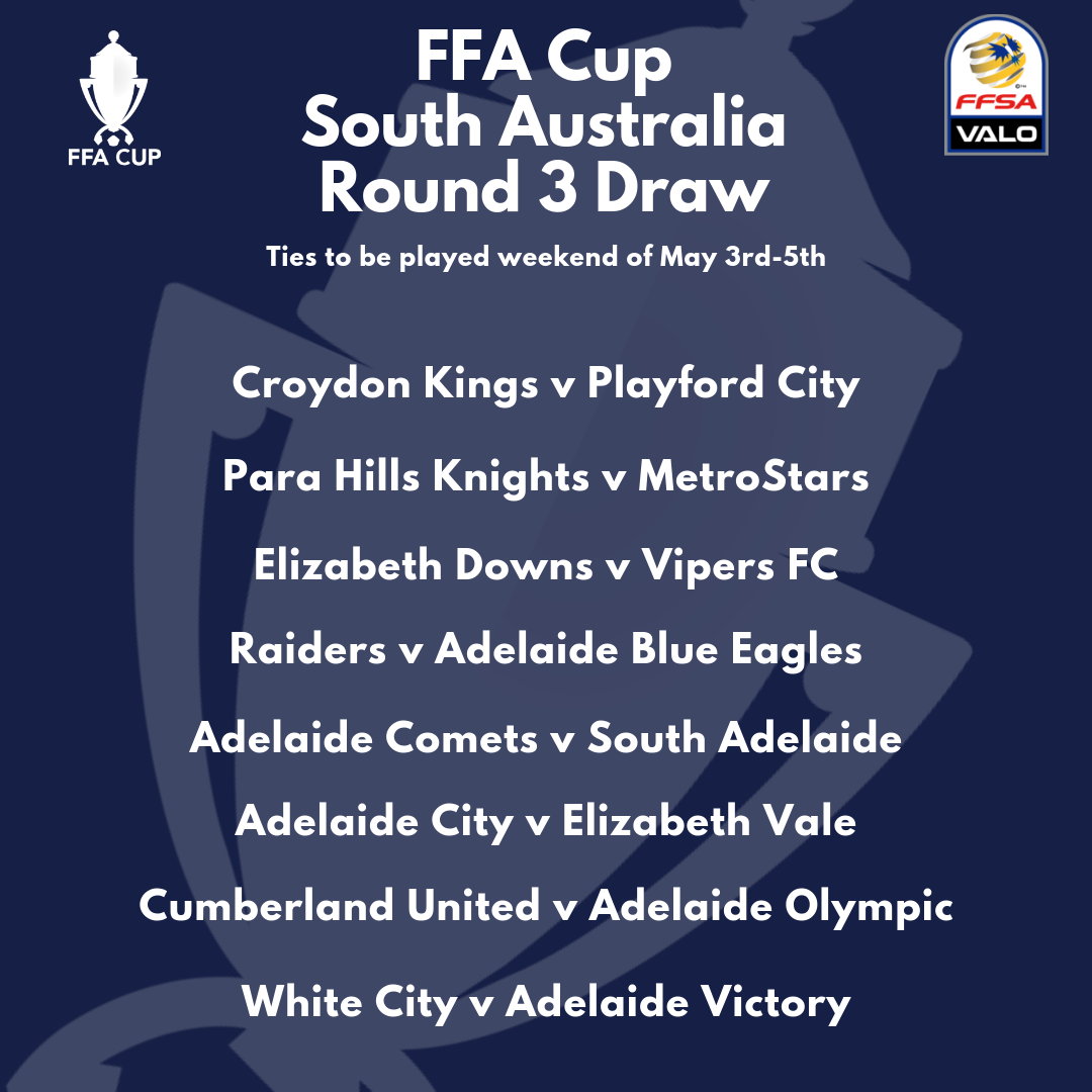 2019 FFA Cup South Australia Round 3 Draw 