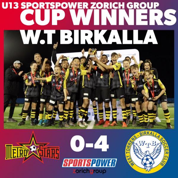 WT Birkalla lift the cup against MetroStars