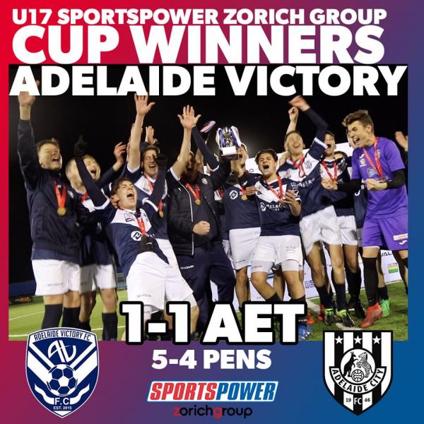 Adelaide Victory celebrate their Cup Final Win