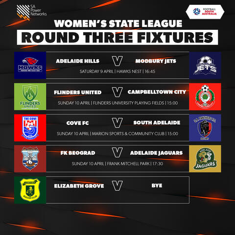 Women's State League fixtures